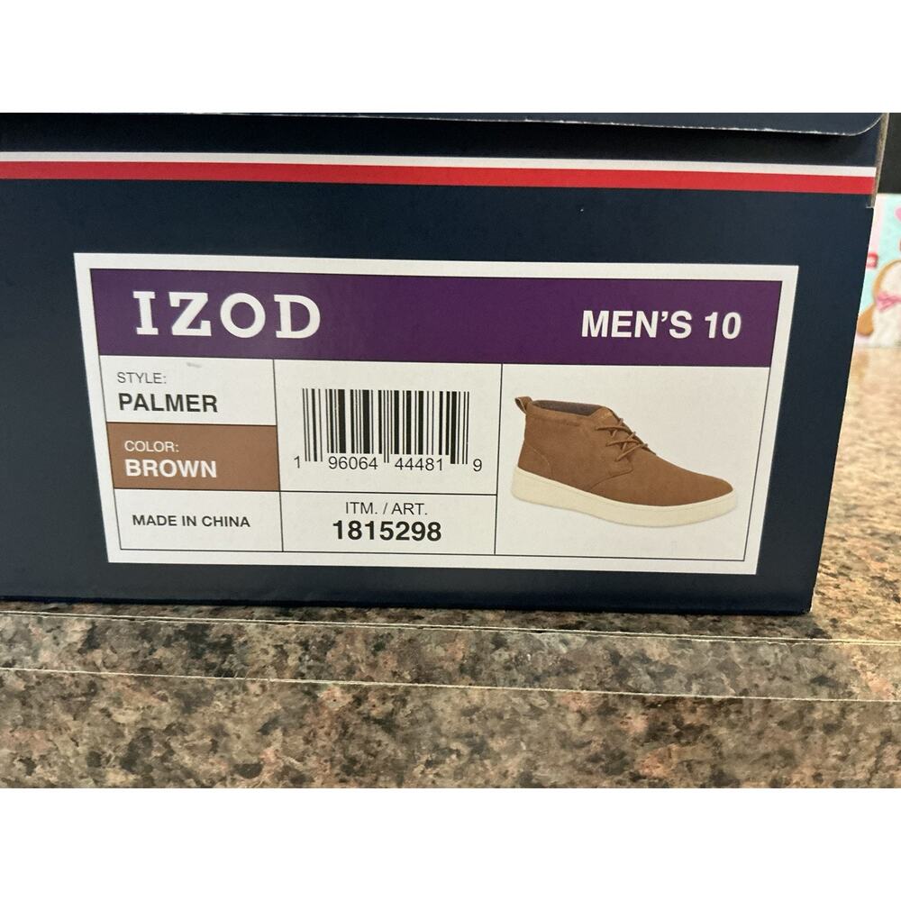 Izod Men's Memory-Foam Casual Lace-Up Shoes Size 10‎ Brown